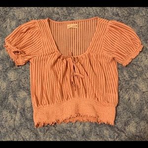 ✨NWOT Urban Outfitters Baby Pink Mesh Top 👚